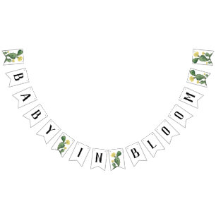 À Fanions Bébé en fleur Bannière de Bunting Succulent
