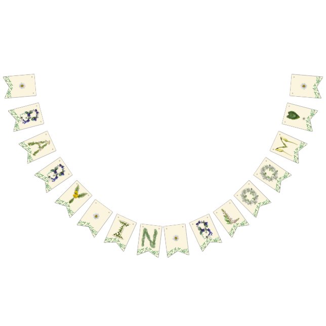 À Fanions Bébé en fleurs bannière (Tout)