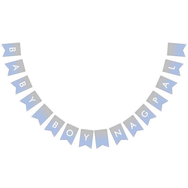 À Fanions Bébé Nagpal bannière bleue et argentée d'Ombre (Tout)