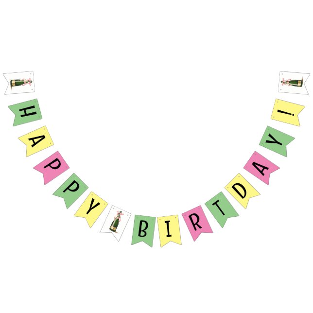 À Fanions Bonne bannière d'anniversaire (Tout)