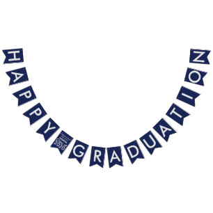 À Fanions Bonne Graduation Bleue Bannière de Bunting École
