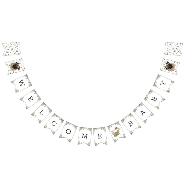 À Fanions Carlin Vert Baby shower Puppy bannière de bunker (Tout)