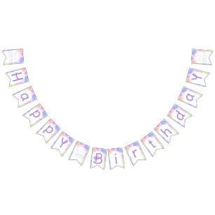À Fanions Cloud Neuf Bannière d'anniversaire joyeuse - Aquar