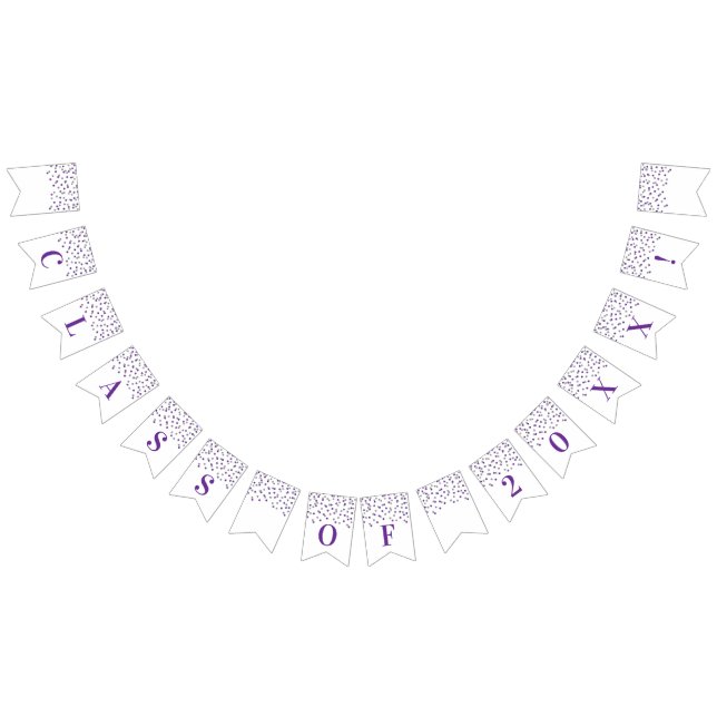 À Fanions Confettis argentés pourpres de bannière d'année de (Tout)