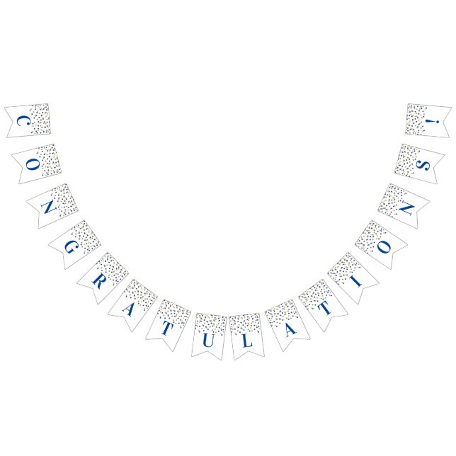 À Fanions Confettis bleu-foncé d'or de bannière de (Tout)
