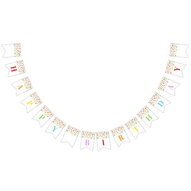 À Fanions Confettis d'arc-en-ciel de bannière de joyeux (Tout)