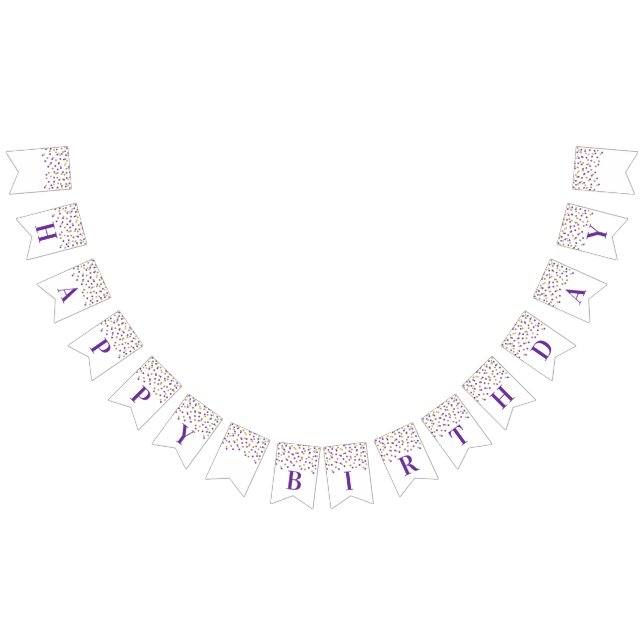 À Fanions Confettis pourpres d'or de bannière de joyeux (Tout)