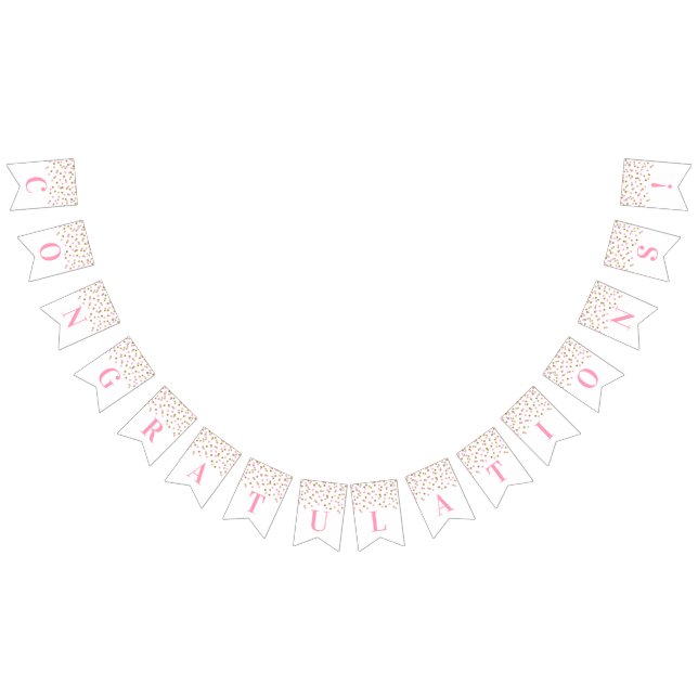 À Fanions Confettis rose-clair d'or de bannière de (Tout)