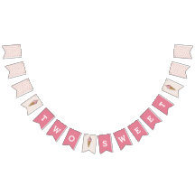 Deux bannière de crème glacée rose doux