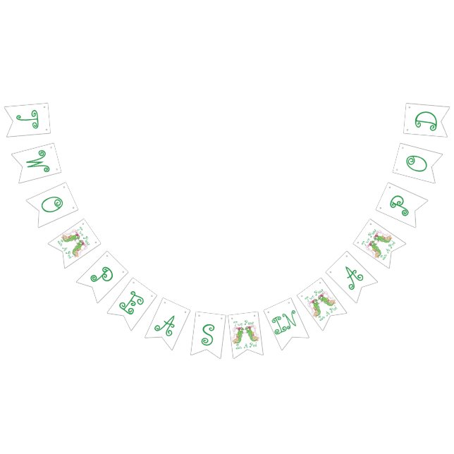 À Fanions Deux pois dans une cosse jumelle la bannière (Tout)