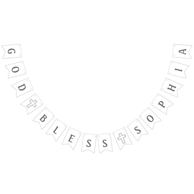 À Fanions Dieu bénissent la bannière personnalisée (Tout)