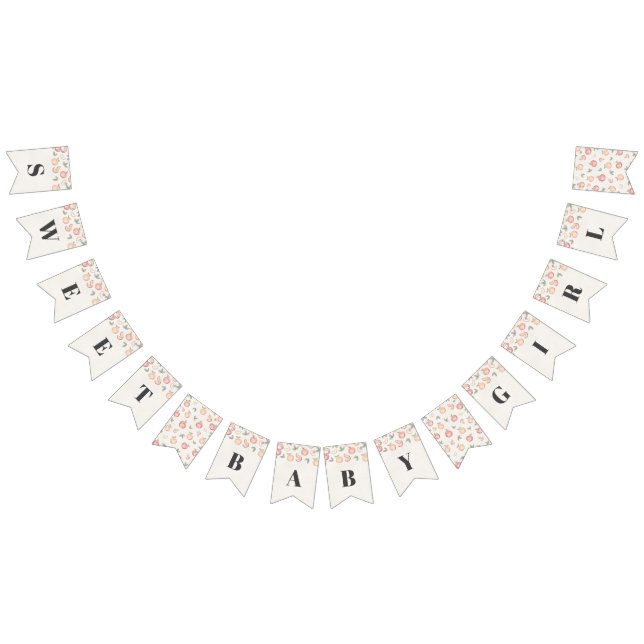 À Fanions doux comme une bannière de baby shower de bouho pê (Tout)