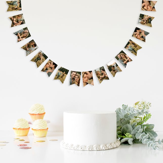 À Fanions Elegant Boho Orange | Bannière de jonction nuptial (Créateur téléchargé)