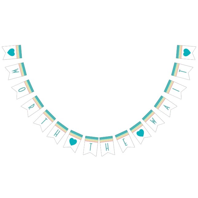 À Fanions En valeur l'attente, nouveau bébé, bannière de (Tout)