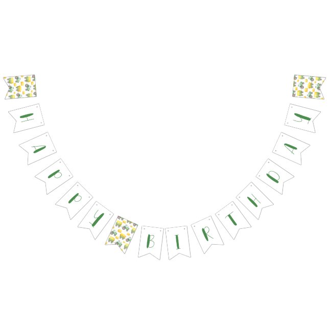 À Fanions Ferme de tracteurs verts Bannière de Bunting Anniv (Tout)