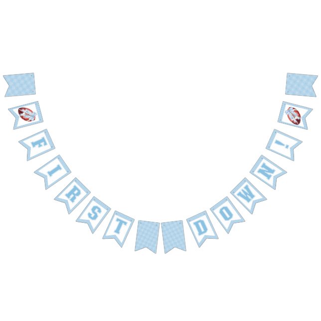 À Fanions Football premier bas 1er Anniversaire Bannière Bun (Tout)