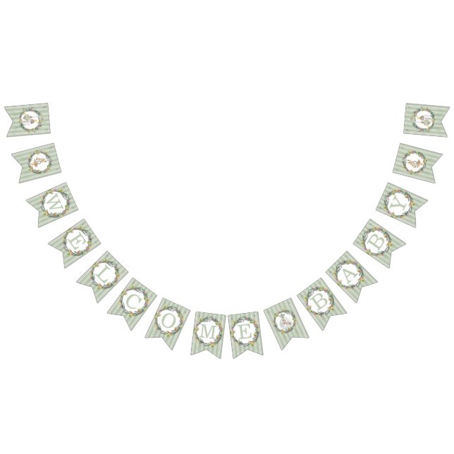 À Fanions Joyeux petit Baby shower "Welcome Baby" Bannière (Tout)