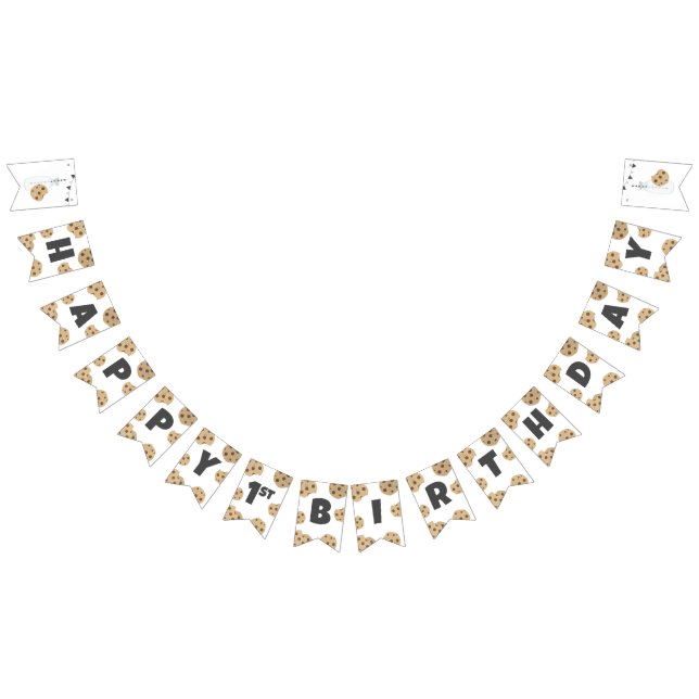 À Fanions Lait et biscuits Bannière de l'Anniversaire (Tout)