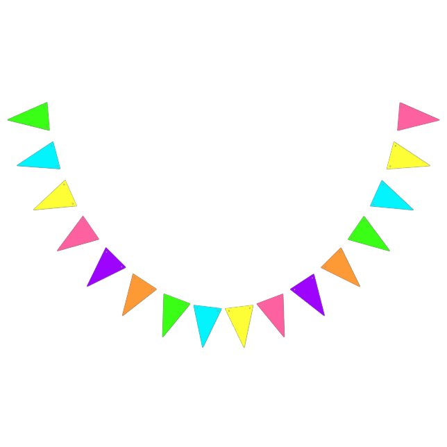 À Fanions Neon Gradient Thème Triangulaire Bannière de Bunta (Tout)