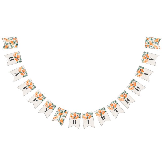 À Fanions petite mignonne joyeux bannière d'anniversaire ora (Tout)