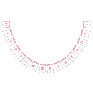 À Fanions Pink Preppy Citrouille Anniversaire Bannière Bunth