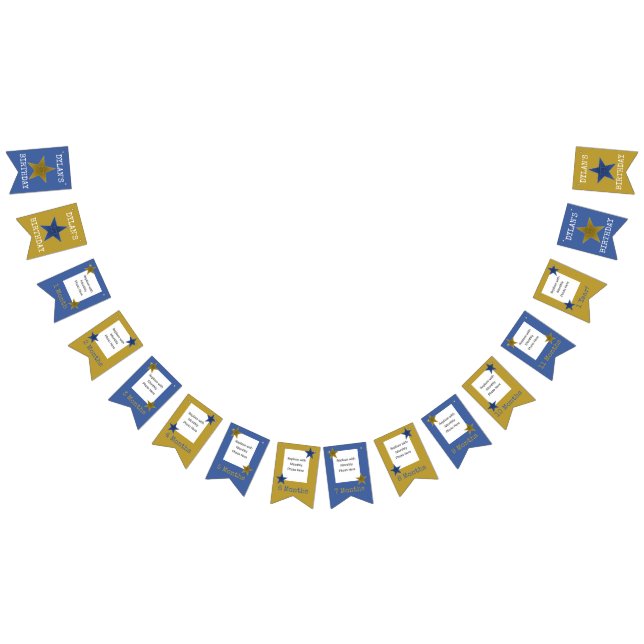 À Fanions Rock Star Anniversaire Mois de fête Bannière Bleu  (Tout)