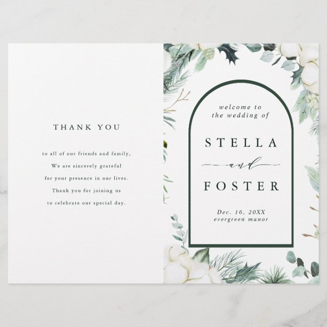 À feuillage persistant & Fleurs de coton Programme (Devant)