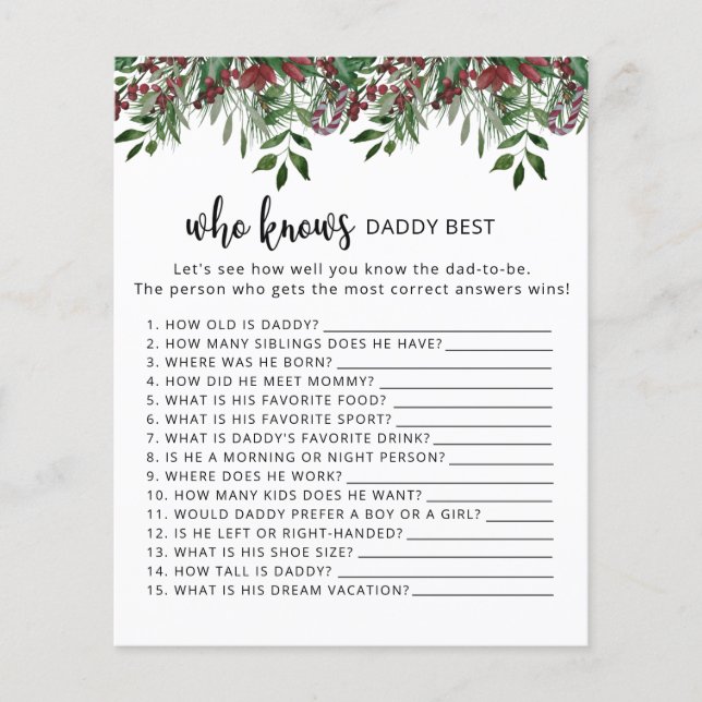 À feuillage persistant Qui connaît le meilleur jeu (Devant)