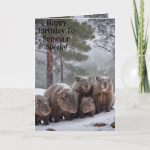 À Froid : Carte d'anniversaire Wombat
