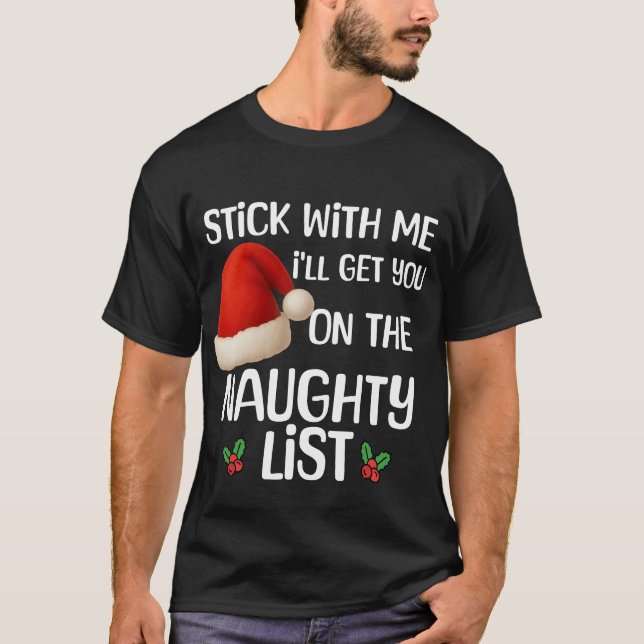 A funny Christmas naughty list design T-Shirt (Devant)