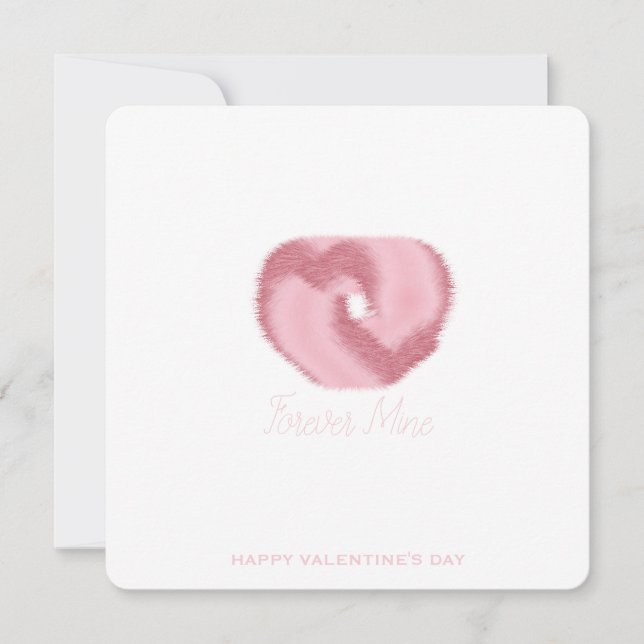 À jamais mien - Carte de Saint-Valentin rose minim (Devant)
