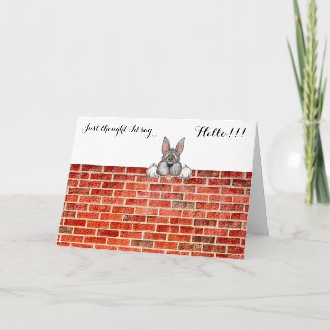 A JUSTE PENSÉ que je DIRAIS BONJOUR ! ! ! CARTE DE (Devant)