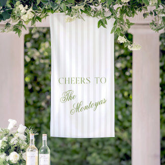 À la bannière de mariage vert sauge et beige