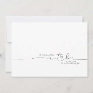 À la belle Mère de la mariée Groom Message