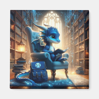 À la bibliothèque - Blue Dragon Magnet
