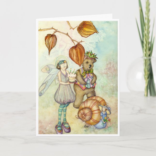 à la carte d'anniversaire de fête (Devant)