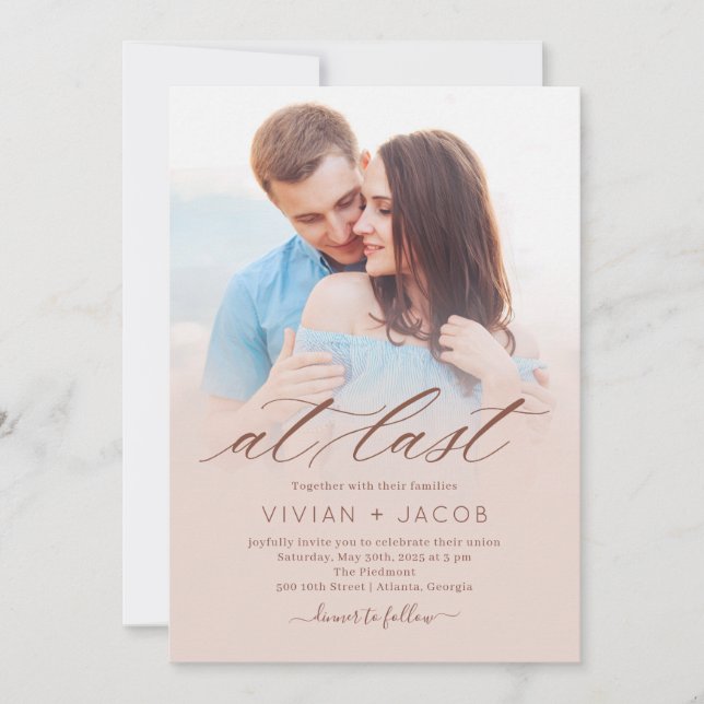 À la Faire-part de mariage photo Dernière (Devant)