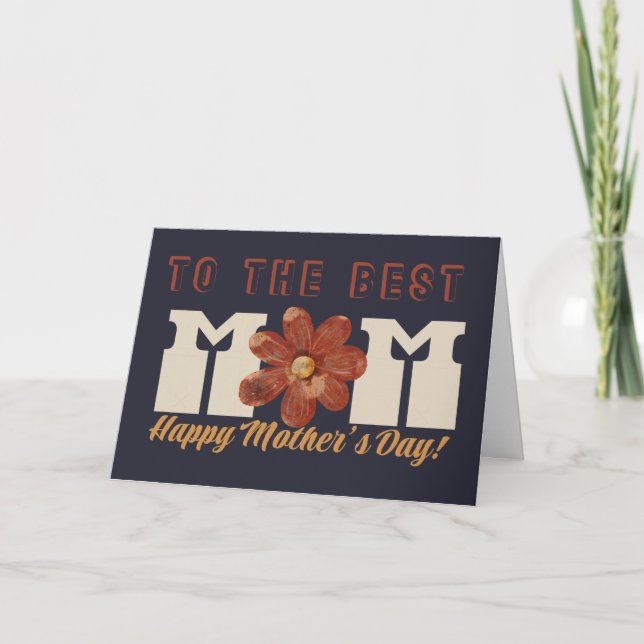 À la Meilleure Maman, Carte de la Fête des Mères (Devant)
