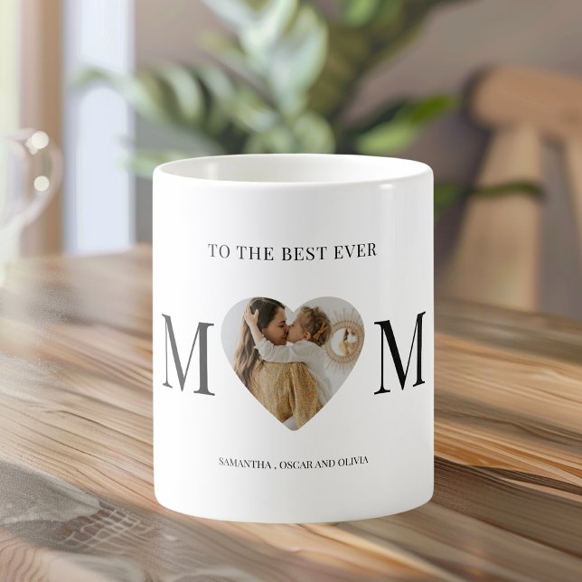 À la Meilleure Maman Photo Coeur Mug - Personnalis (Créateur téléchargé)