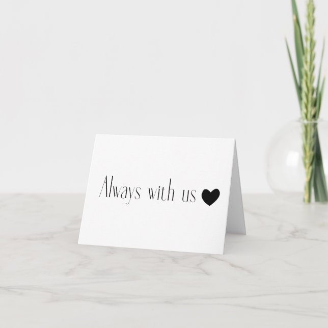 À la mémoire de : Toujours avec nous CARTE BLANK (Devant)