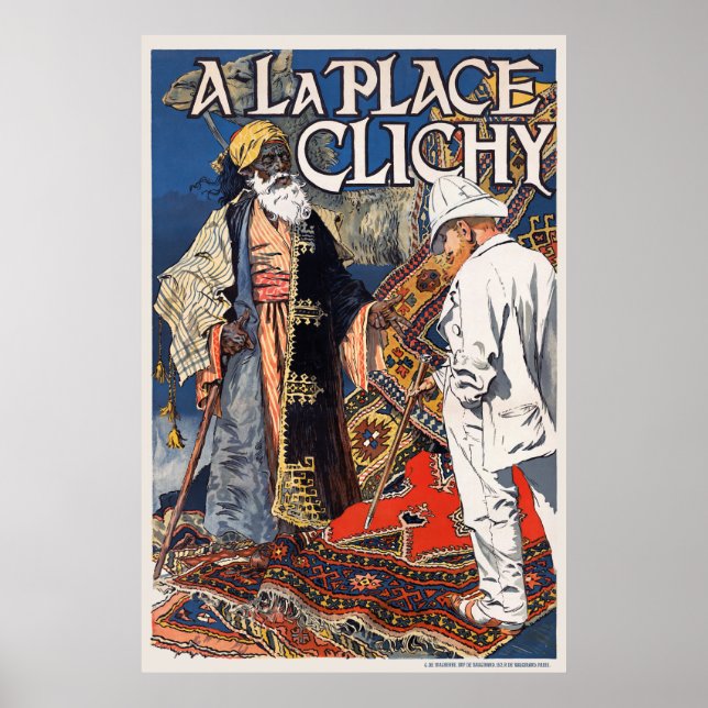 A la Place Clichy France Poster vintage 1891 (Devant)