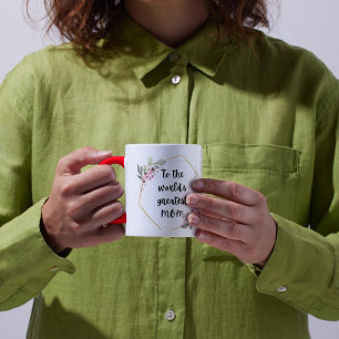 À la PLUS GRANDE MAMAN du monde Mug Fleurs Fête de