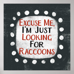 A La Recherche De Raccoons Poster Wall Art