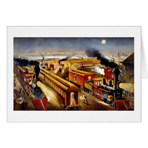 À l'heure - locomotives vintages la nuit