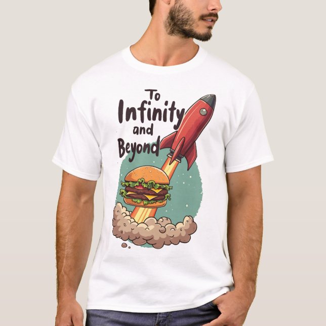 À l'infini et au-delà T-shirt Burger (Devant)