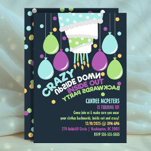 À L'Intérieur À L'Arrière Invitation De La Fête