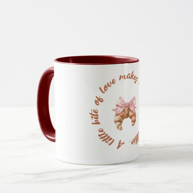 A Little Bite of Love | Cute Girly Mug  (Devant gauche)