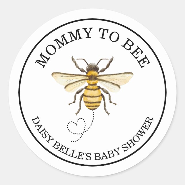 A little Honey Is On The Way Baby Shower Stickers (Devant)
