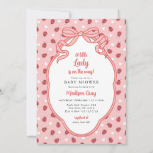 A Little Lady on the Way Baby Shower Invitation