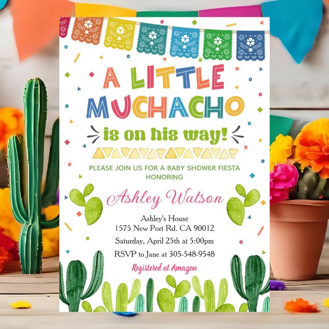 A Little Muchacho Fiesta Baby Shower Invitation (Créateur téléchargé)